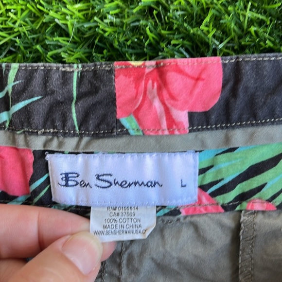 BEN SHERMAN Khaki Mini Skirt size large - Picture 4 of 6